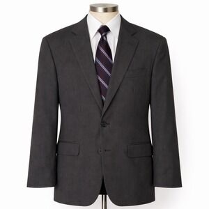 Brooks Brothers 42R Wool Blazer‎ Gray Estrato Travaldo Togna Italian Fabric